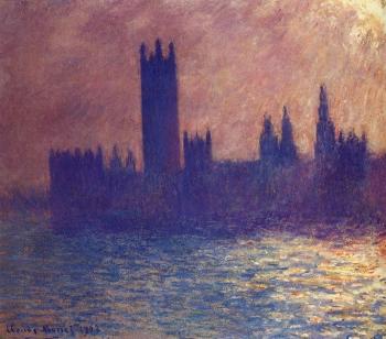 Claude Oscar Monet : Houses of Parliament, Sunlight Effect